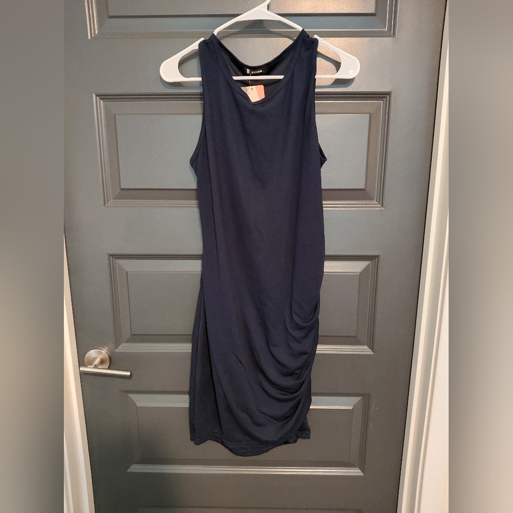 🌟 Elegant Navy Sleeveless Dress Sz L NWT
